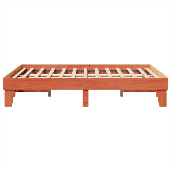 vidaXL Sengeramme uten madrass brun 150x200 cm heltre furu