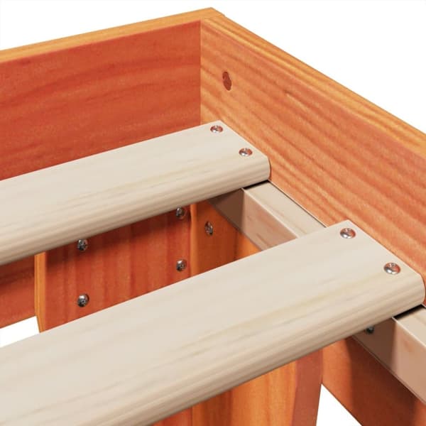 vidaXL Sengeramme uten madrass brun 150x200 cm heltre furu