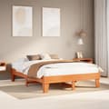 Miniatyrbilde 2 av 10: vidaXL Sengeramme uten madrass brun 150x200 cm heltre furu