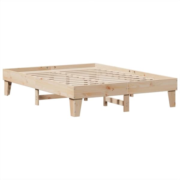 vidaXL sengeramme uden madras 160x200 cm massivt fyrretræ