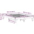 Miniatyrbillede 10 af 10: vidaXL sengeramme uden madras 160x200 cm massivt fyrretræ