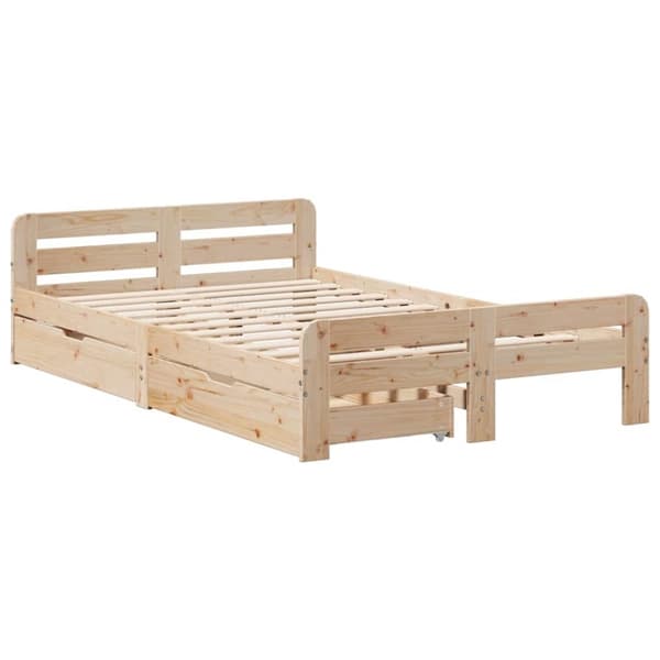 vidaXL Sengeramme uten madrass 120x190 cm heltre furu