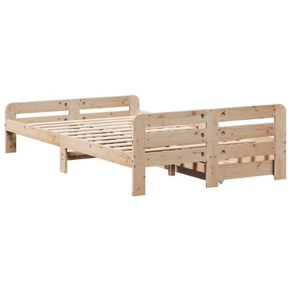 vidaXL Sengeramme uten madrass 120x190 cm heltre furu