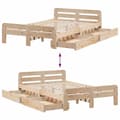 Miniatyrbilde 10 av 11: vidaXL Sengeramme uten madrass 120x190 cm heltre furu