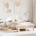 Miniatyrbilde 2 av 11: vidaXL Sengeramme uten madrass 120x190 cm heltre furu