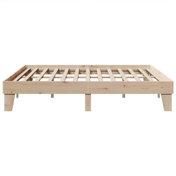 vidaXL Sengeramme med madrass 200x200 cm heltre furu