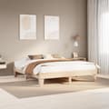 Miniatyrbilde 2 av 10: vidaXL Sengeramme med madrass 200x200 cm heltre furu