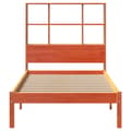 Miniatyrbilde 5 av 11: vidaXL Seng med bokhylle uten madrass voksbrun 100x200 cm heltre furu