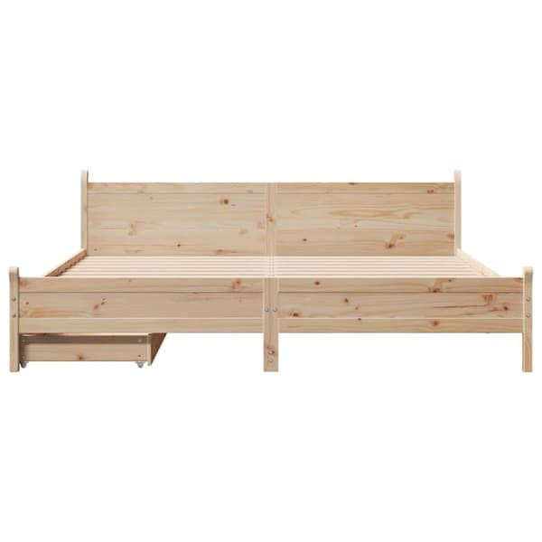 vidaXL sengeramme uden madras 200x200 cm massivt fyrretræ