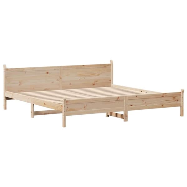 vidaXL sengeramme uden madras 200x200 cm massivt fyrretræ