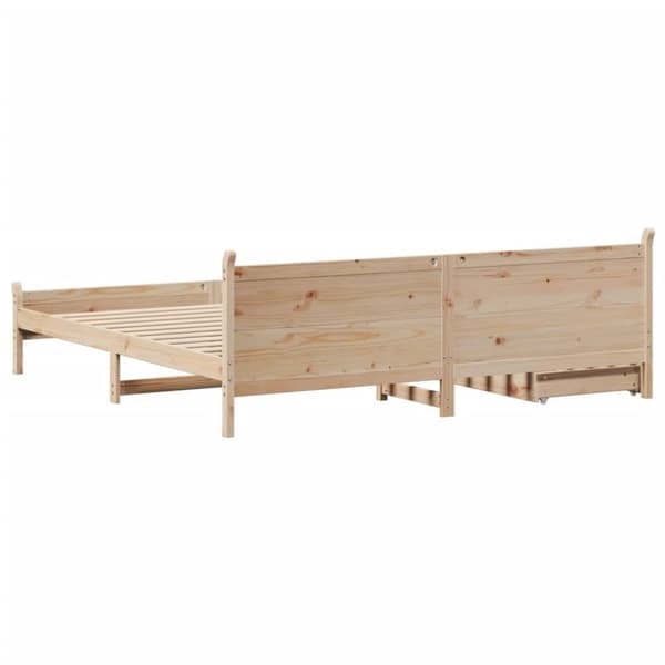 vidaXL sengeramme uden madras 200x200 cm massivt fyrretræ