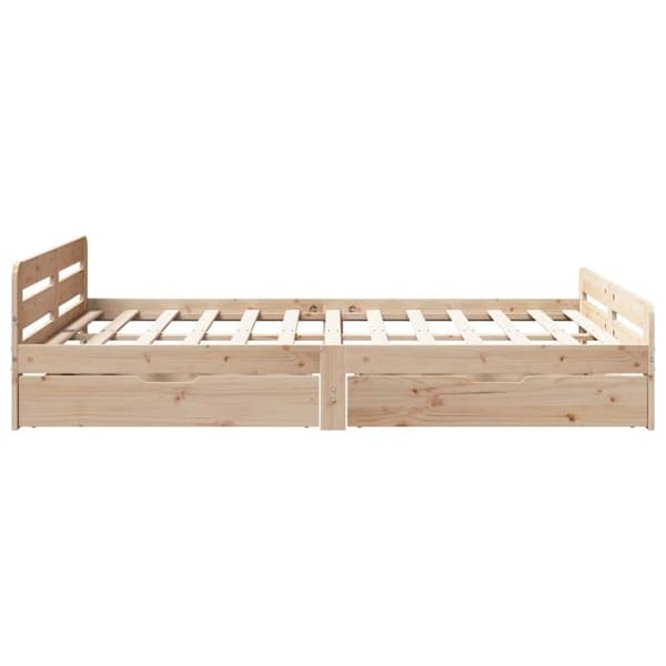 vidaXL sengeramme uden madras 150x200 cm massivt fyrretræ
