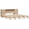Miniatyrbilde 4 av 11: vidaXL Seng med bokhylle uten madrass 200x200 cm heltre