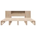 Miniatyrbilde 6 av 11: vidaXL Seng med bokhylle uten madrass 200x200 cm heltre