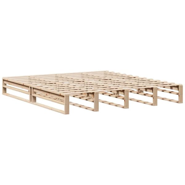 vidaXL Seng med bokhylle uten madrass 200x200 cm heltre