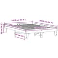 Miniatyrbild 10 av 10: vidaXL Sängram utan madrass vaxbrun 140x200 cm massiv furu