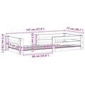 Miniatyrbilde 10 av 10: vidaXL Sengeramme uten madrass voksbrun 75x190 cm heltre furu