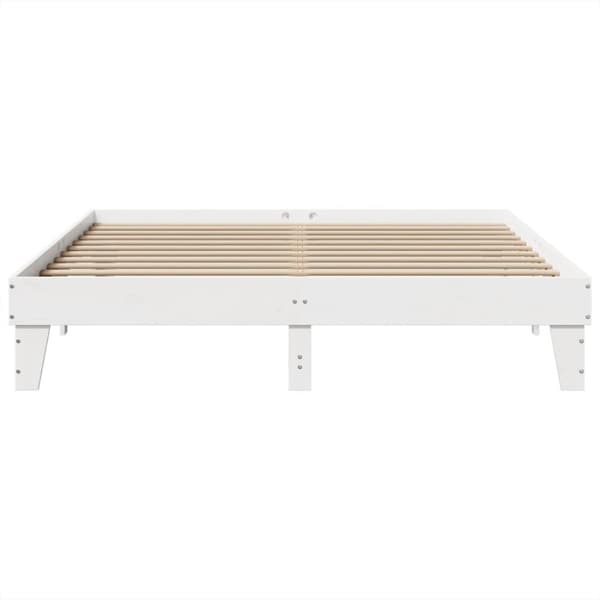 vidaXL sengeramme uden madras 180x200 cm massivt fyrretræ hvid