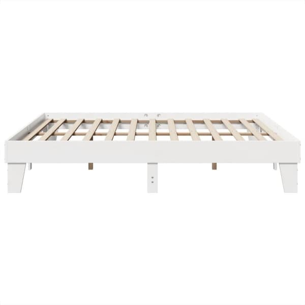 vidaXL sengeramme uden madras 180x200 cm massivt fyrretræ hvid