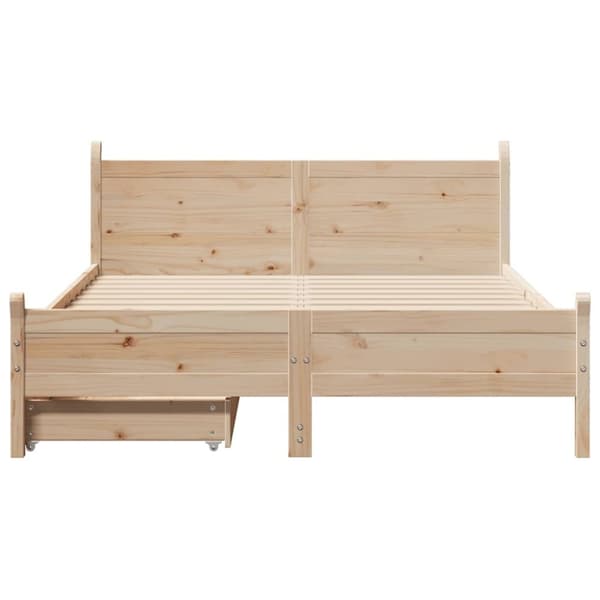 vidaXL sengeramme uden madras 160x200 cm massivt fyrretræ