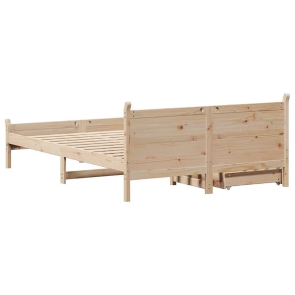 vidaXL sengeramme uden madras 160x200 cm massivt fyrretræ