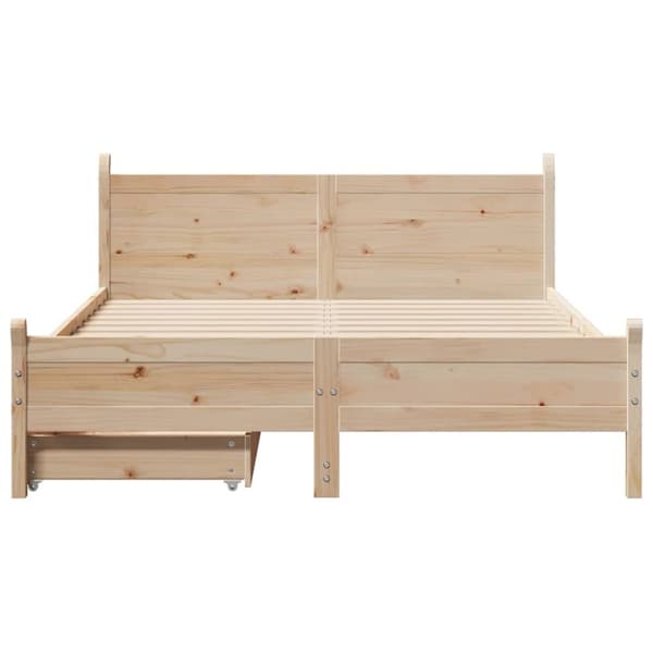 vidaXL sengeramme uden madras 120x190 cm massivt fyrretræ