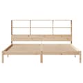Miniatyrbilde 5 av 11: vidaXL Seng med bokhylle uten madrass 180x200 cm heltre furu