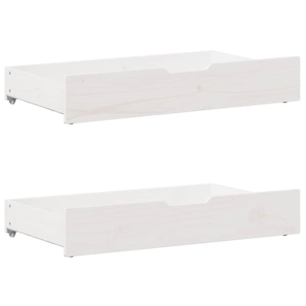 vidaXL Sengeramme uten madrass hvit 135x190 cm heltre furu