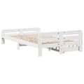 Miniatyrbilde 9 av 11: vidaXL Sengeramme uten madrass hvit 135x190 cm heltre furu