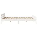Miniatyrbilde 6 av 10: vidaXL Sengeramme uten madrass hvit 140x200 cm heltre furu
