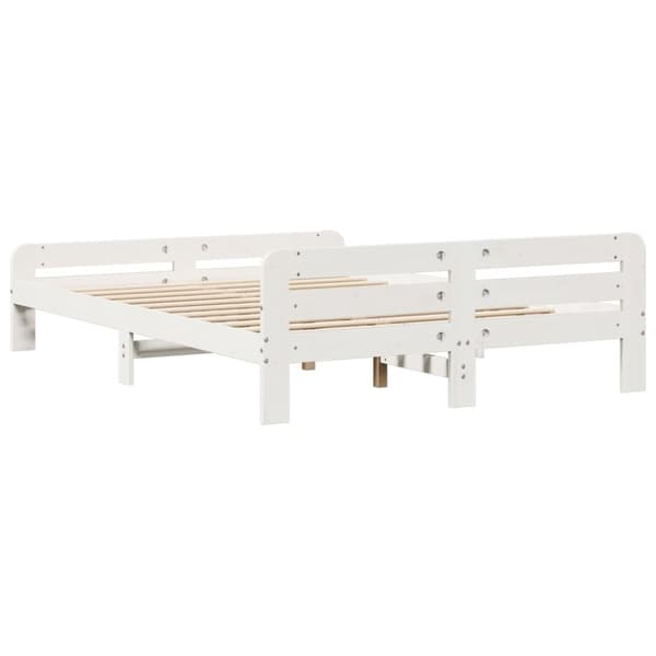 vidaXL Sengeramme uten madrass hvit 140x200 cm heltre furu