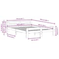 Miniatyrbilde 10 av 10: vidaXL Sengeramme uten madrass hvit 140x200 cm heltre furu