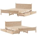 Miniatyrbilde 10 av 11: vidaXL Sengeramme uten madrass 160x200 cm heltre furu