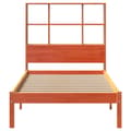 Miniatyrbilde 5 av 11: vidaXL Seng med bokhylle uten madrass voksbrun 90x190 cm heltre furu