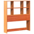Miniatyrbilde 7 av 11: vidaXL Seng med bokhylle uten madrass voksbrun 90x190 cm heltre furu