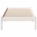 Miniatyrbilde 5 av 10: vidaXL Ekstra lang sengeramme uten madrass hvit 80x220 cm heltre furu