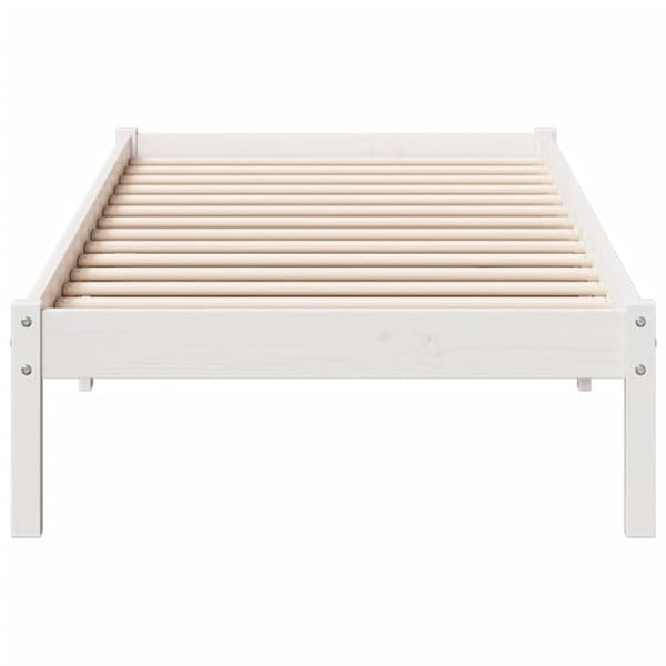 vidaXL Ekstra lang sengeramme uten madrass hvit 80x220 cm heltre furu