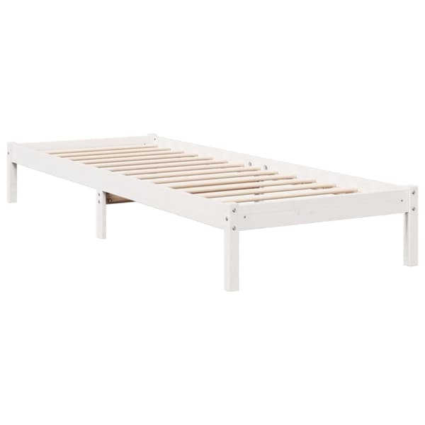 vidaXL Ekstra lang sengeramme uten madrass hvit 80x220 cm heltre furu