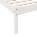 Miniatyrbilde 8 av 10: vidaXL Ekstra lang sengeramme uten madrass hvit 80x220 cm heltre furu