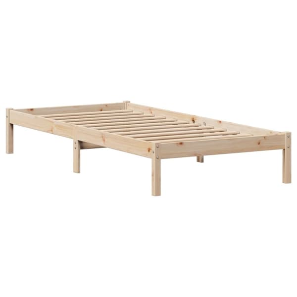 vidaXL seng med reol uden madras 75x190 cm massivt fyrretræ