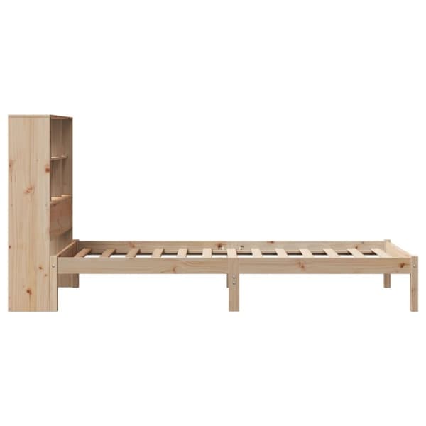 vidaXL seng med reol uden madras 75x190 cm massivt fyrretræ