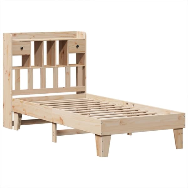 vidaXL sengeramme uden madras 75x190 cm massivt fyrretræ
