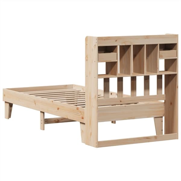 vidaXL sengeramme uden madras 75x190 cm massivt fyrretræ