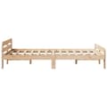 Miniatyrbilde 6 av 10: vidaXL Sengeramme uten madrass hvit 135x190 cm heltre furu