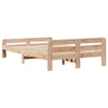 Miniatyrbilde 7 av 10: vidaXL Sengeramme uten madrass hvit 135x190 cm heltre furu
