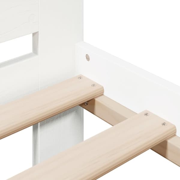 vidaXL Sengeramme uten madrass hvit 120x200 cm heltre furu