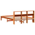 Miniatyrbilde 7 av 10: vidaXL Sengeramme uten madrass brun 135x190 cm heltre furu