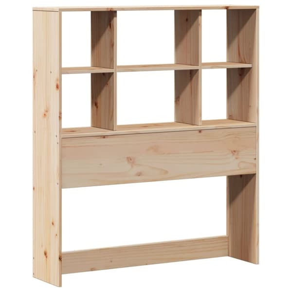 vidaXL Seng med bokhylle uten madrass 90x200 cm heltre furu