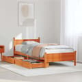 Miniatyrbilde 2 av 11: vidaXL Sengeramme uten madrass voksbrun 90x190 cm heltre furu