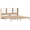 Miniatyrbilde 4 av 11: vidaXL Seng med bokhylle uten madrass 200x200 cm heltre furu